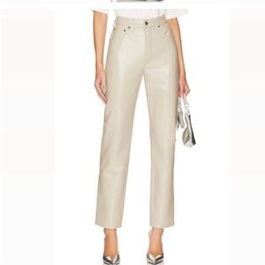 Agolde Cream Straight Leg Pants
